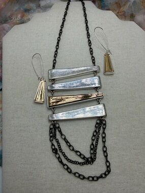 Robert Lee Morris Modernist Necklace and Earrings